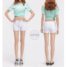 Load image into Gallery viewer, Solid Color Denim Shorts