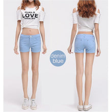 Load image into Gallery viewer, Solid Color Denim Shorts