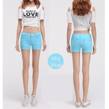 Load image into Gallery viewer, Solid Color Denim Shorts
