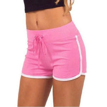Load image into Gallery viewer, Striped Elastic &amp; Drawstring Waist Shorts