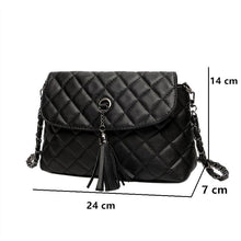 Load image into Gallery viewer, Quilted Leather Crossbody With Tassel