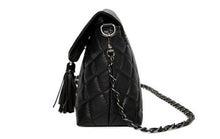 Load image into Gallery viewer, Quilted Leather Crossbody With Tassel