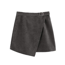 Load image into Gallery viewer, Asymmetric Corduroy Skirt