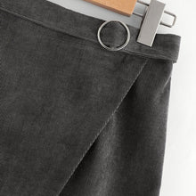 Load image into Gallery viewer, Asymmetric Corduroy Skirt