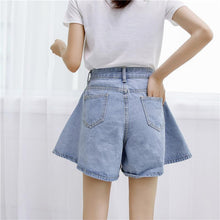 Load image into Gallery viewer, Beading Design A-Line Denim Shorts