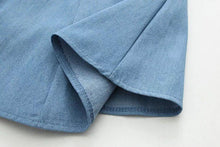 Load image into Gallery viewer, Bow Tied Elastic Waist Denim Skirt