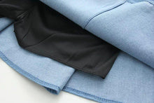 Load image into Gallery viewer, Bow Tied Elastic Waist Denim Skirt