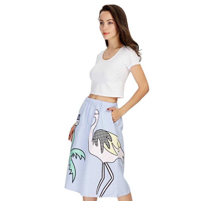 Coconut Tree & Crane Skirt
