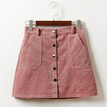 Corduroy Mini Skirt