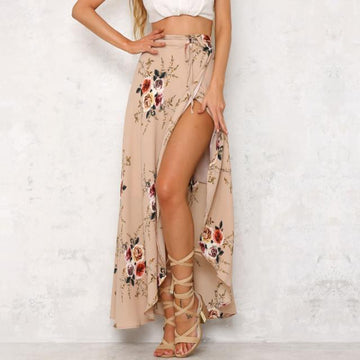 Floral Print Maxi Skirt (2 Colors)