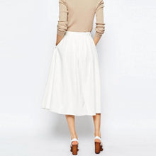 Load image into Gallery viewer, High Waist Button-Up Midi Skirt