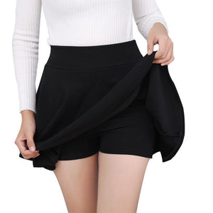 High Waist Mini Skirt With Shorts