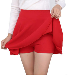 High Waist Mini Skirt With Shorts