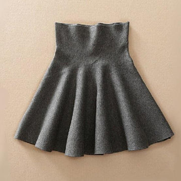 High Waist Pleated Mini Skirt