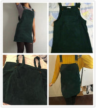 Load image into Gallery viewer, Overall Corduroy Skirt