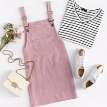 Load image into Gallery viewer, Overall Corduroy Skirt
