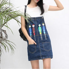 Load image into Gallery viewer, Overall Denim Skirt