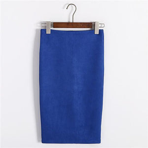 Pencil Suede Skirt