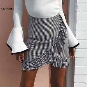 Ruffle Plaid Short Skirt (2 Styles)