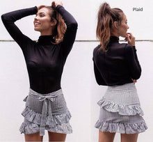 Load image into Gallery viewer, Ruffle Plaid Short Skirt (2 Styles)