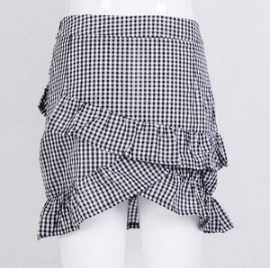 Ruffle Plaid Short Skirt (2 Styles)