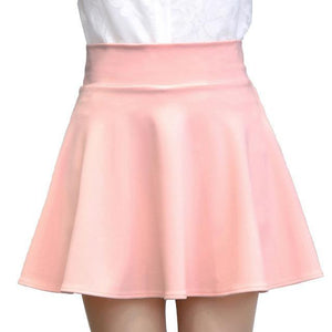 Solid A-Line Mini Skirt