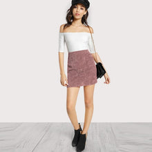 Load image into Gallery viewer, Solid Corduroy Bodycon Skirt