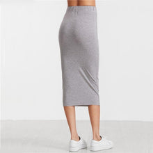 Load image into Gallery viewer, Solid Pencil Elastic Waist Skirt