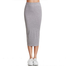Load image into Gallery viewer, Solid Pencil Elastic Waist Skirt
