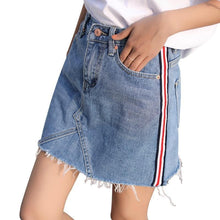 Load image into Gallery viewer, Striped Denim Skirt