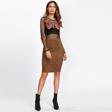 Suede Skirt