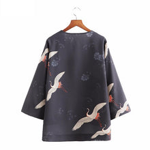 Load image into Gallery viewer, Crane Print Loose Coat