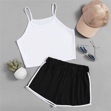 Crop Top & Shorts (2 Piece Set)