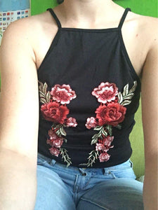 Floral Embroidery Tank Top