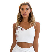 Load image into Gallery viewer, Floral Print Crop Tank Top