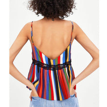 Load image into Gallery viewer, Lace Patchwork Striped Tank Top