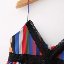 Load image into Gallery viewer, Lace Patchwork Striped Tank Top