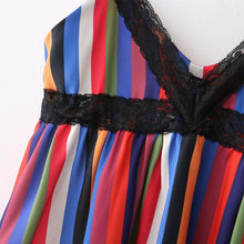 Load image into Gallery viewer, Lace Patchwork Striped Tank Top