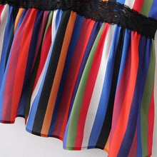 Load image into Gallery viewer, Lace Patchwork Striped Tank Top