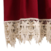 Load image into Gallery viewer, Lace Trimmed Tassel Wine Red Tank Top