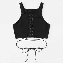 Load image into Gallery viewer, Lace-Up Crop Top