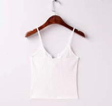 Load image into Gallery viewer, Lace-Up V-Neck Tank Top