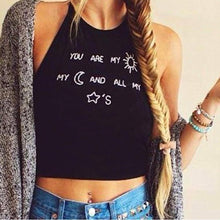 Load image into Gallery viewer, Letter Print Backless Tank Top