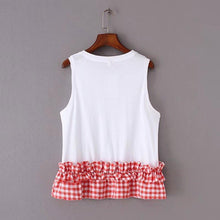 Load image into Gallery viewer, Plaid Patchwork Tank Top