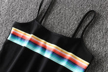 Load image into Gallery viewer, Rainbow Striped Crop Tank Top