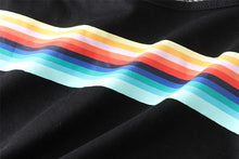 Load image into Gallery viewer, Rainbow Striped Crop Tank Top