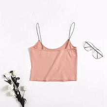 Load image into Gallery viewer, Rose Spaghetti Strap Crop Top