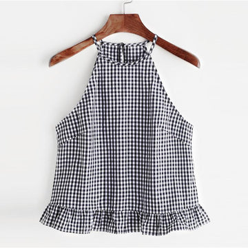 Ruffled Hem Tank Top