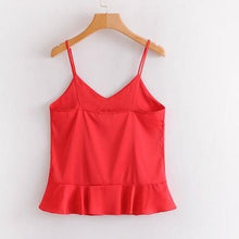 Load image into Gallery viewer, Ruffled V-Neck Crop Top