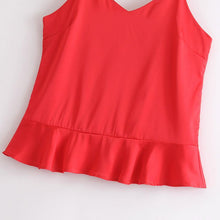 Load image into Gallery viewer, Ruffled V-Neck Crop Top